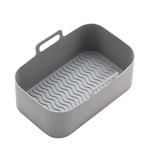 Bandeja rectangular de silicona para freidora de aire, almohadilla grande de silicona para freidora de aire, freidora de aire de silicona
