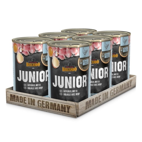 Alimento Belcando Junior Ave Y Huevo, Pack 6 Latas 400gr