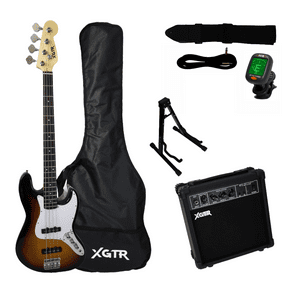 Full Pack Bajo Eléctrico Jazz Sunburst Jb100 Sb Xgtr
