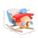 thumbnail image 5 of Silla para niños Rocking Horse Qaba, de madera, de felpa, para montar en avión, 5 of 9