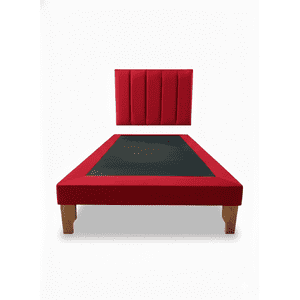 Muebles New - Cama De Plaza Lineal Rojo Felpa