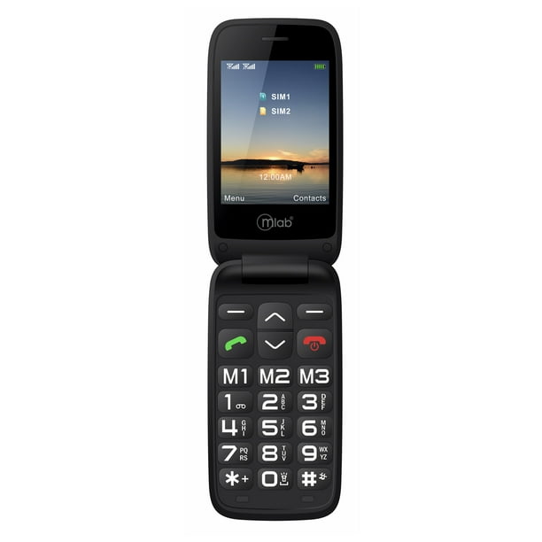 Telefono Senior Shell 4g Sos 2 8 1 77 + Base Cargador Black