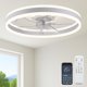 thumbnail image 1 of Ventilador de techo Fszdorj F105 de 60 cm con luz, 6 velocidades y control remoto por app, 1 of 7