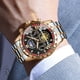 thumbnail image 4 of Explojoy Reloj de Negocios para Hombre Movimiento de Cuarzo Calendario de Tres Esferas Pantalla Luminosa Reloj de Pulsera Impermeable de 30 M, 4 of 10