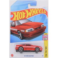 Auto Hot Wheels 92 Ford Mustang Fundido A Escala 1:64 Rojo