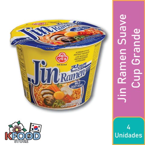 Ottogi - Jin Ramen Suave - Cup Grande 4 Unidades