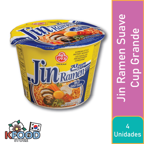 Jin Ramen Suave - Cup Grande 4 Unidades