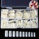 thumbnail image 1 of 500 uñas postizas cuadradas artificiales de acrílico de cobertura completa, 10 tamaños para decoración de uñas (naturales), 1 of 7