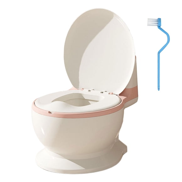 Inodoro Para Bebé, Inodoro Antideslizante, Cómodo Y Realista Para Dormitorio De 0 A 7 Años, Asiento Rosa De PP