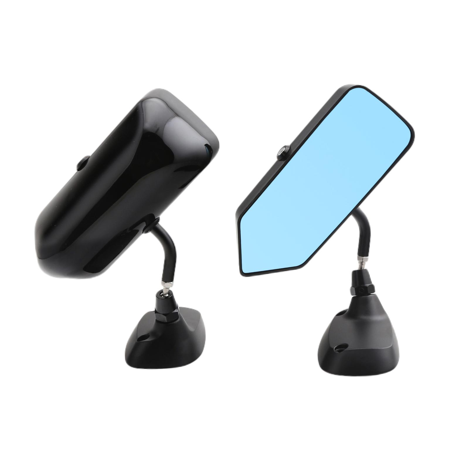 Magideal - Espejos Retrovisores Universales Estilo De 2 Piezas, Espejo Lateral Impermeable, Espejo Retrovisor Con Cristal Azul Para Camionetas Suv Negro