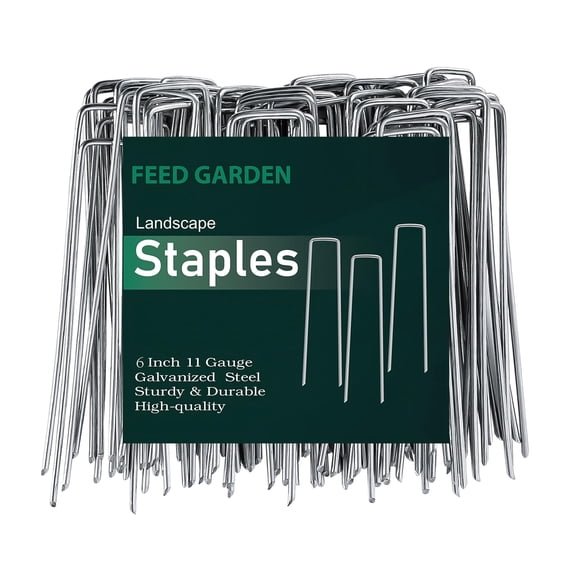 Grapas para Jardinería FEED GARDEN de Acero Galvanizado 15 cm Paquete de 100