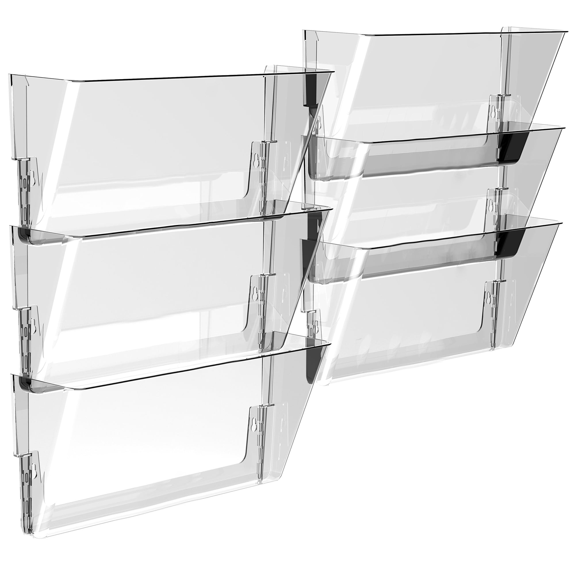 Organizador De Archivos Storex, Bolsillo De Pared Tamaño Carta, Paquete De 6 Unidades, Transparente