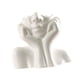 thumbnail image 1 of Jarrón De Cerámica De Media Cara, Estilo Rústico, Para Estantería, Estilo Minimalista, Con Flores Blancas., 1 of 5