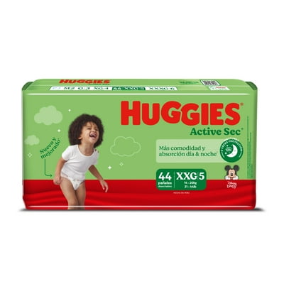 Pañales Active Sec Xxg 44 Un 44 Un Huggies