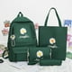 thumbnail image 1 of 4pcs/Set Preppy Style Daisy Print Backpacks Canvas School Rucksack Teenager Girls Travel Mochila Shoulder Bags Students Clutches, 1 of 3