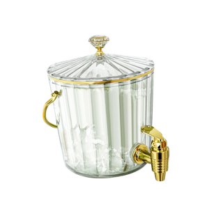 Magideal - Dispensador De Bebidas Cubo De Bebidas Sellado Con Grifo Dispensador De Bebidas Heladas Hervidor Frío Con Grifo Para Leche Comedor Fiesta Nevera Al Claro