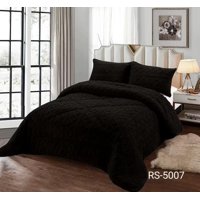 Aladdins Shop - Cobertor De Invierno Texturizado Con Chiporro 1,5 Plaza Diseño Trenza Negro