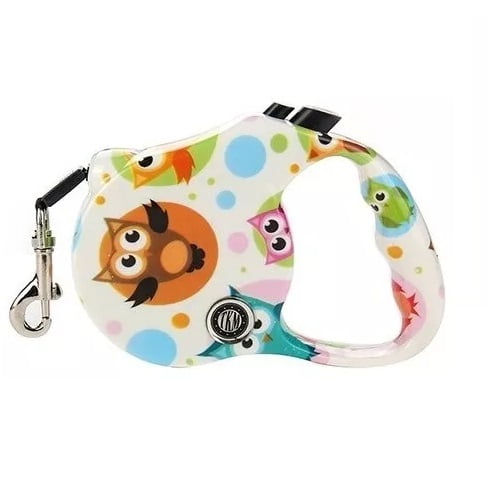 Defensor - Correa Retráctil, Con Botón De Frenado, Perros Mascotas 3mts Diseño De Buo