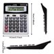 thumbnail image 2 of Calculadora YEBMoo YE1200v de 12 dígitos con doble alimentación y pantalla LCD, 2 of 7