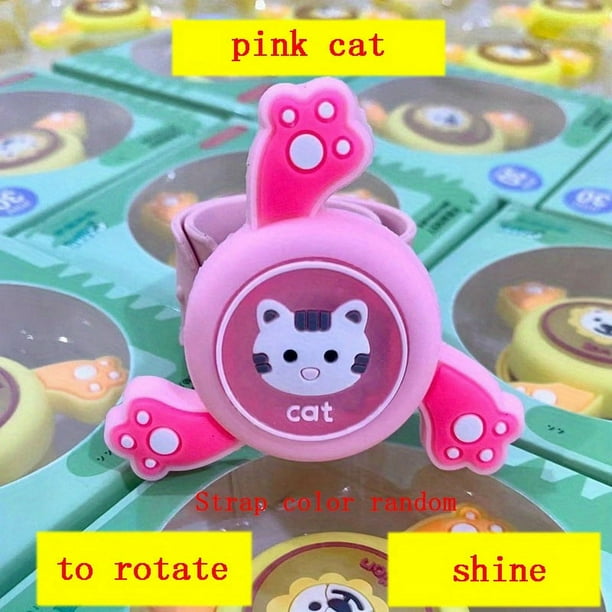 Children's Cartoon Luminous Rotating Mosquito Repellent Wristband Super Popular Children's Wristband Toy Strong Mosquito Repellent Flashing Rotating Gyro