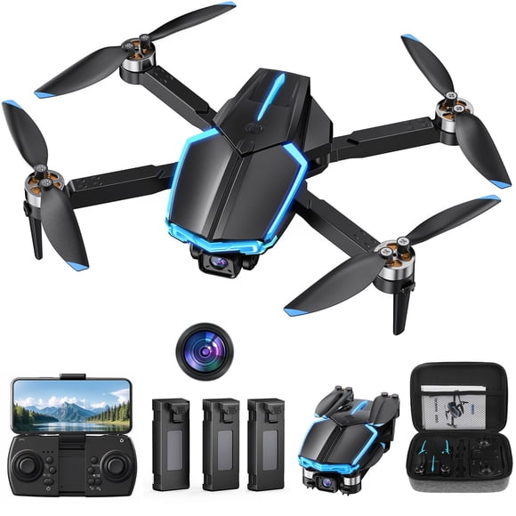 Drone CQDAKET con cámara 1080P, 48 minutos de vuelo y 2 baterías