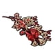 thumbnail image 4 of Insignia del remiendo de la lentejuela del bordado del Applique de la flor del grano para la ropa que cose rojo, 4 of 5