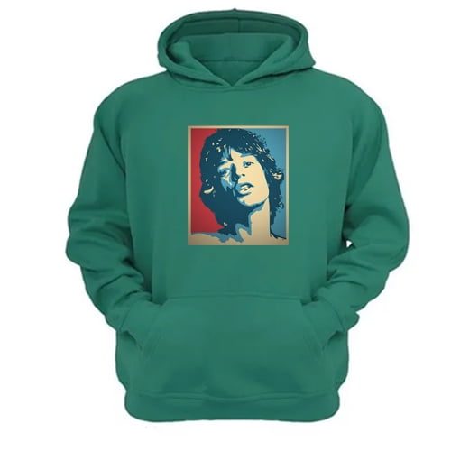 Polerón Canguro Mick Jagger Verde Aguamarina Talla Xs Unisex