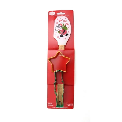Espátula De Silicona Con Juego De 2 Cortadores De Galletas  Holiday Time