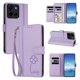 thumbnail image 2 of Funda Cartera Trébol para Motorola Moto G 2025 5G con Ranuras Tarjetas y Carga Inalámbrica Morado claro, 2 of 6
