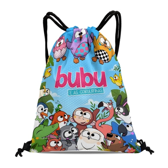 Bubu y los Búhos Pequeños Mochila de Cuerdas para Deportes y Gimnasio, Bolsa de Cuerdas Resistente al Agua, Bolsa Cinch, 30×40cm