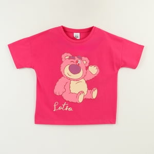 Polera Manga Corta Niña Fucsia Lotso Toy Story Disney