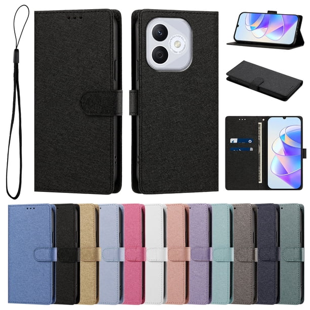Cartera Funda para Honor 400 Lite Carga Inalámbrica, Negro