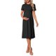 thumbnail image 1 of INSPIRE CHIC Vestido de maternidad para mujer, línea A, cuello redondo, manga corta, elástico, verano, oficina, trabajo, midi, embarazo, 2XL, negro, 1 of 6