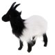 thumbnail image 5 of mini simulación cabra animal felpa ni?os juguete árbol de navidad decoración negro blanco, 5 of 5