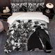 thumbnail image 1 of 3pcs North Sword Rivers And Lakes Black Robe Swordsman Fighting Against Enemies Theme Korean Style Ins Style Printing Bedding Three-Piece Set Duvet Cover Pillowcase Set, 1 of 5