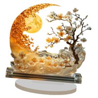 Bothyi - Decoración De Luna Acrílica Adorno De Escritorio Artesanal 2D Para Estantería De Gabinete Del Hogar