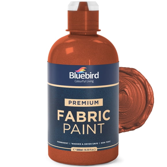 Pintura para tela BLUEBIRD color bronce metálico 500 mL permanente
