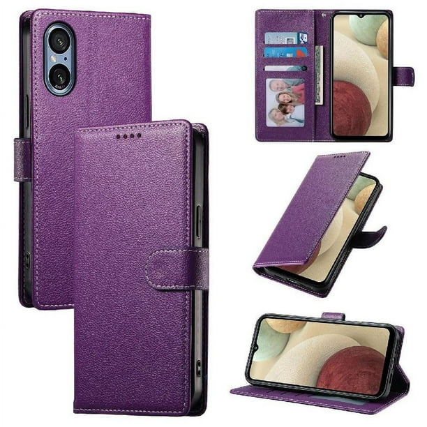 Funda para FOXDOCK Sony Xperia 5 V– Cuero Premium, 3 ranuras para tarjetas, Protección contra impactos