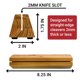 thumbnail image 2 of Bloque para cuchillos Nomware 21 cm de madera de teca con ranura de 2 mm, 2 of 4