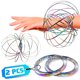 thumbnail image 1 of 2 anillos cinéticos Flow Ring Spinner de acero inoxidable, multicolor, 5,1 pulgadas, 1 of 3
