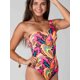 thumbnail image 1 of Traje de Baño Daikiri Mujer Un Hombro Flores Negro Flúor Protección UV50+, 1 of 3