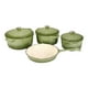 thumbnail image 1 of Juego de Ollas y Sartén de Hierro Fundido Esmaltado Antiadherente Verde, 1 of 2