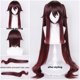 thumbnail image 5 of Peluca para disfraz de cosplay, mitad Hu Tao, color marrón, 110 cm, para mujer, 5 of 7