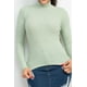 thumbnail image 4 of Saronite Blusa Básica de Manga Larga con Cuello Alto de Rayón, Verde Menta (para Mujer), 4 of 5