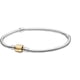 thumbnail image 1 of Pulsera Pandora Moments Two-Tone 14K Gold Barrel Clasp Snake Chain, 1 of 2