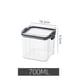 thumbnail image 4 of Contenedor De Alimento Hermético Libre Bpa 700 Ml Apilable Transparente/negro, 4 of 10