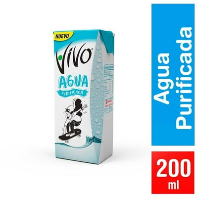 Agua Purificada Sin Gas Caja 200 Ml Vivo