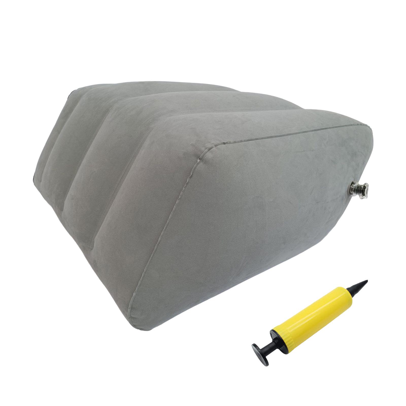 Magideal - Almohada Elevadora Para Pies, Almohada Inflable Para Piernas, Cojín De Soporte Para Rodillas Liviano Y Fácil De Inflar, Almohada De Cuña Para Cama De