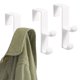 thumbnail image 1 of Juego de 3 ganchos de plástico InterDesign para colocar sobre la puerta, color blanco, 1 of 5