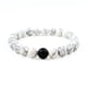 thumbnail image 5 of Par Pulseras unisex para parejas de piedra ónix y howlita blanca, 5 of 7